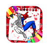 Spider super coloring hero man