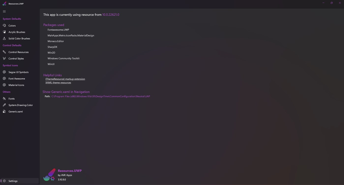 #5. Resources.UWP (Windows) 由: AVK Apps
