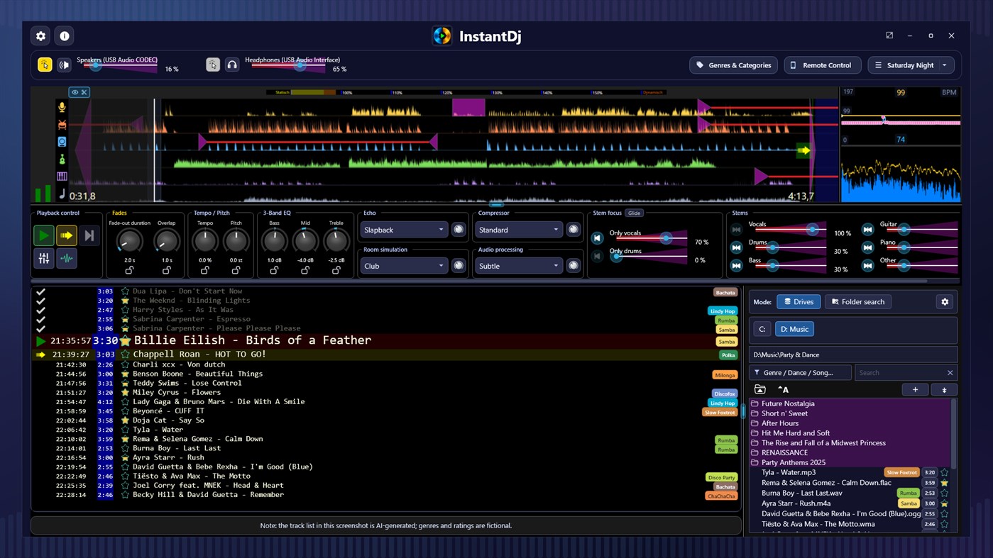 #1. InstantDj (Windows) By: Appshines