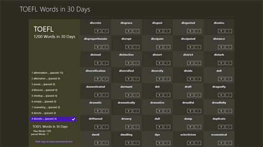TOEFL Words in 30 Days screenshot 1
