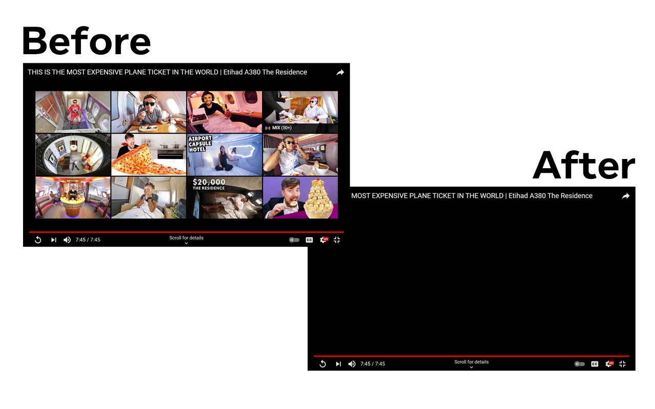 Remove YouTube End Cards & End Screen Videos