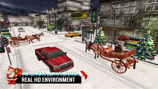 Christmas Horse Cart Xmas Santa Gift Delivery Game 2019 screenshot 1