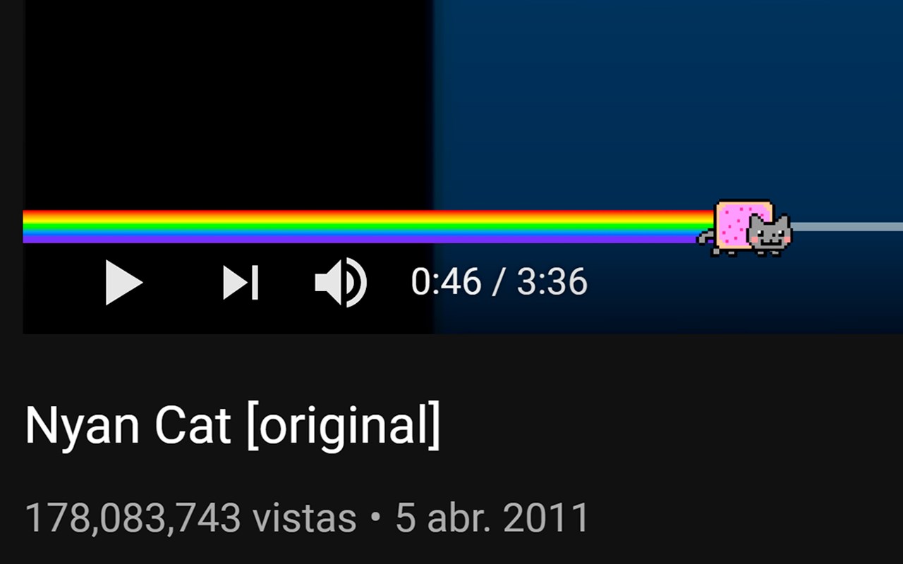 ¡Nyan Cat para la barra de Youtube!