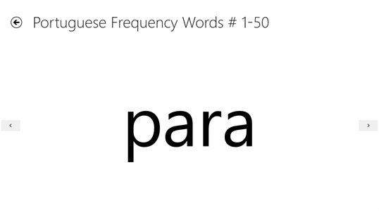 Free Portuguese Frequency Words screenshot 3