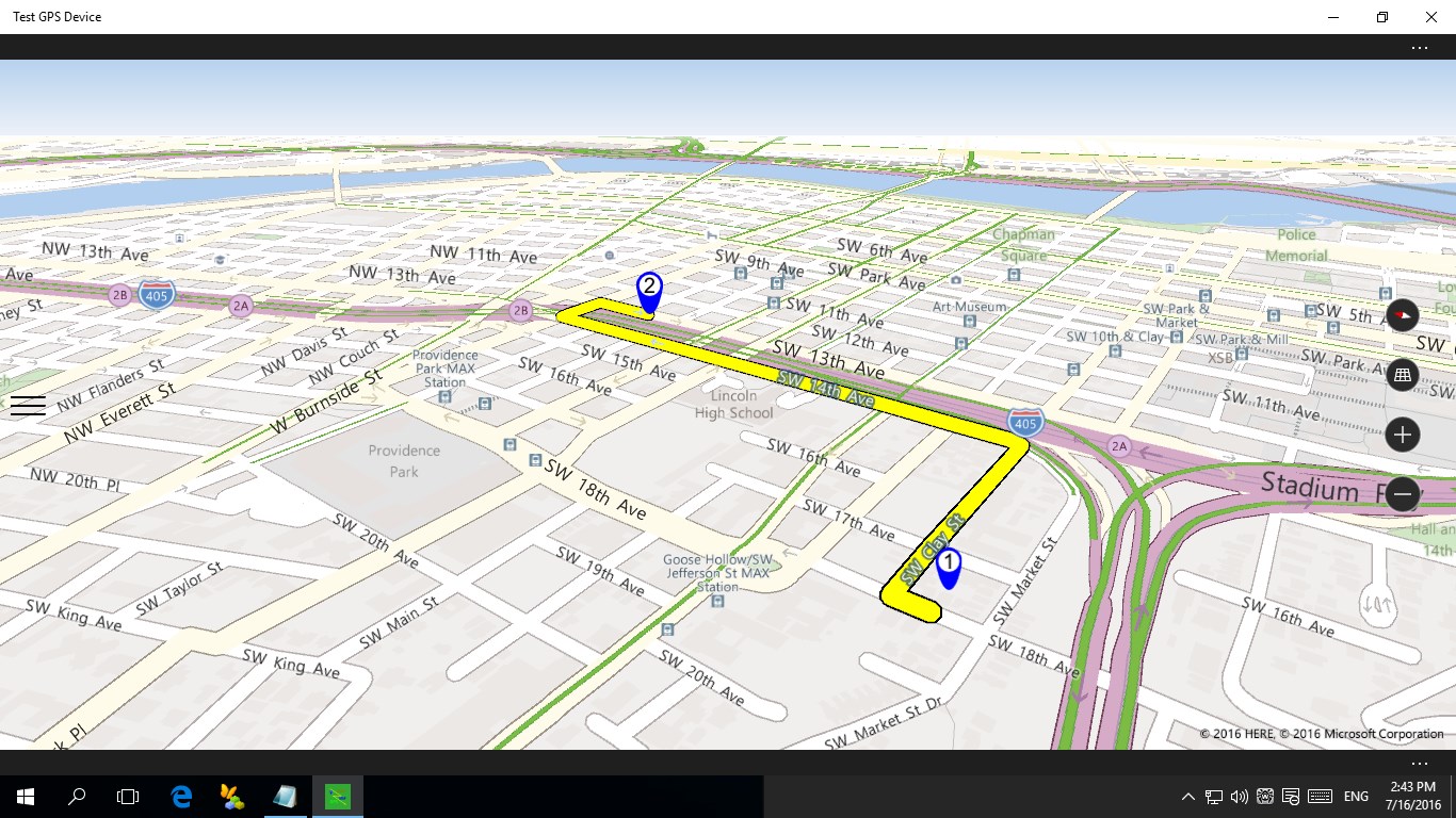 Test GPS Device for Windows 10