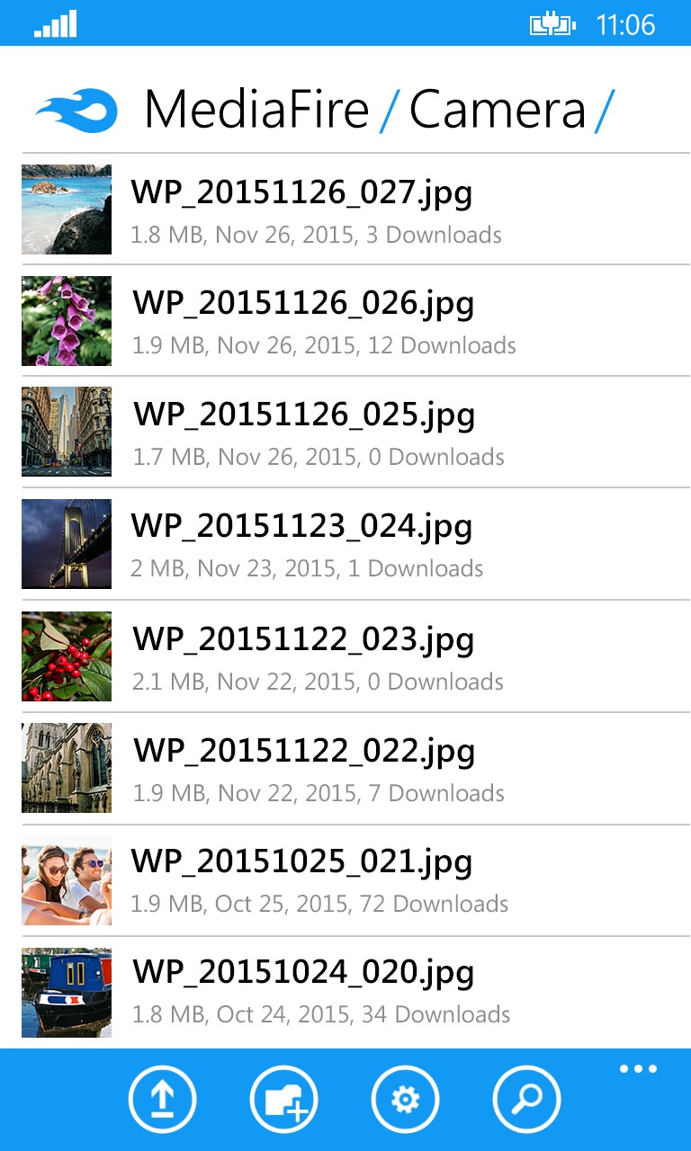 Screenshot: Automatically back up all of your camera photos and videos.
