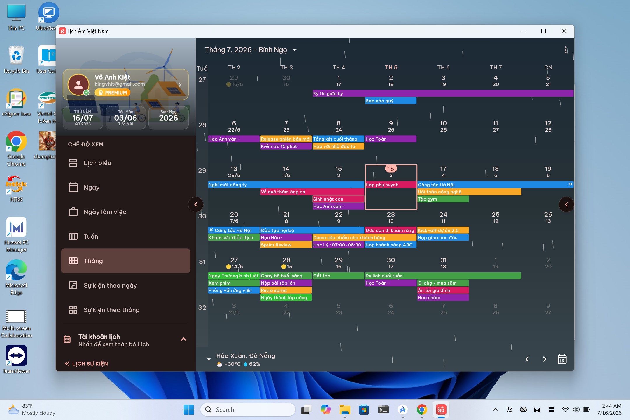 Lịch Âm Việt - đa nền tảng screenshot