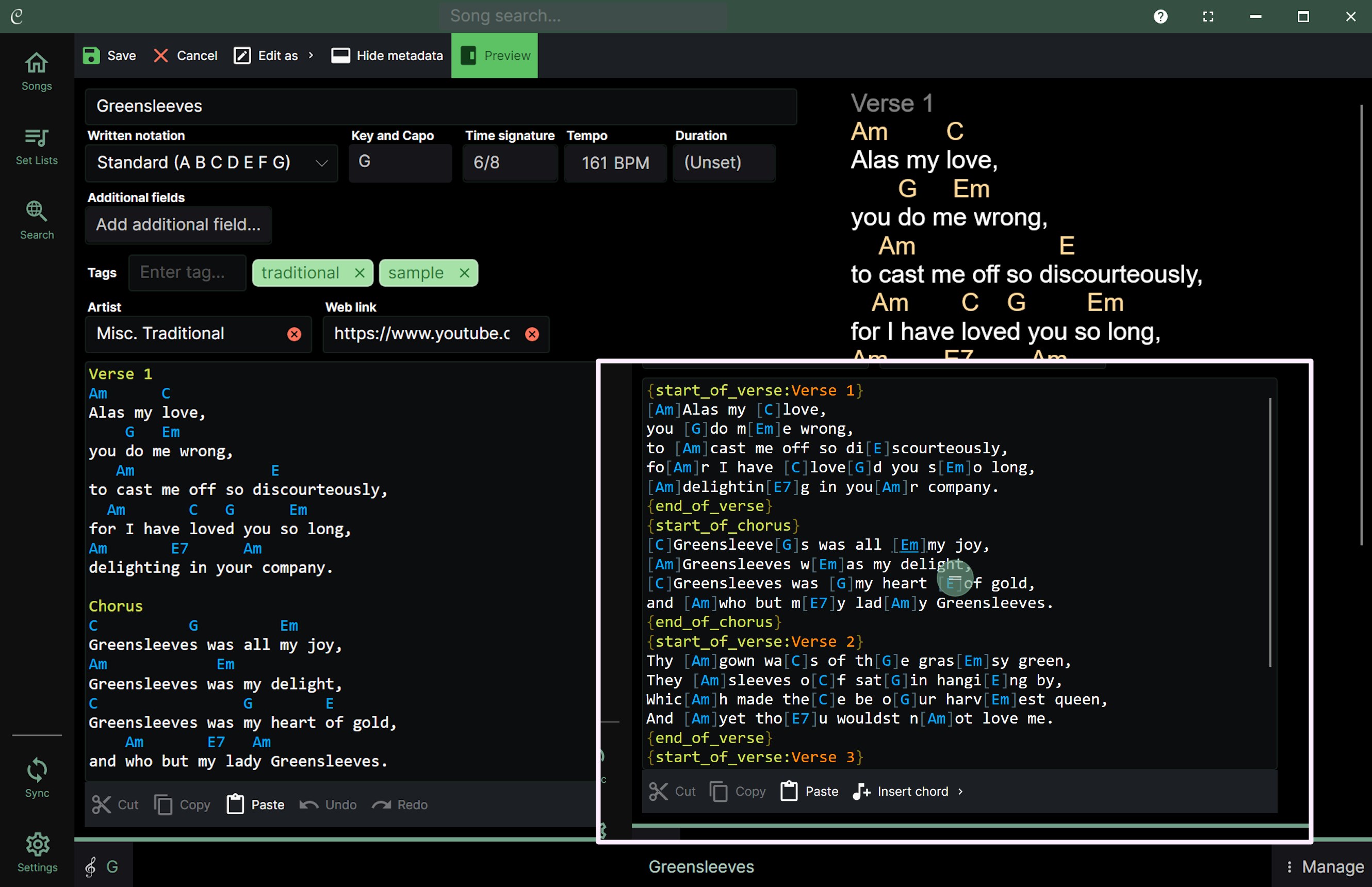 Chordle screenshot