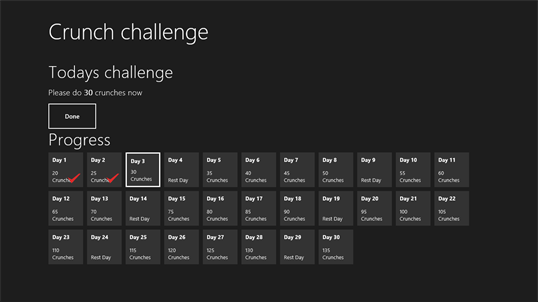 Crunch challenge screenshot 1