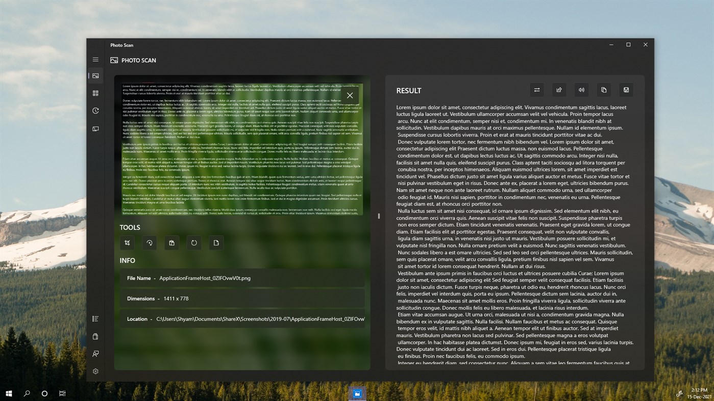 #4. Photo Scan : OCR and QR Code Scanner (Windows) By: Define Studio