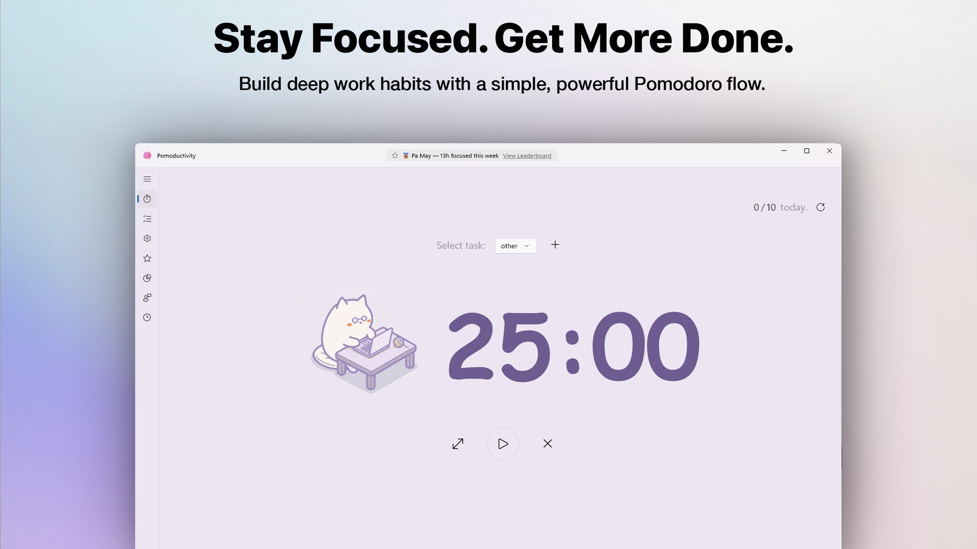 PomoDuctivity - Focus Timer to Stay Focused screenshot