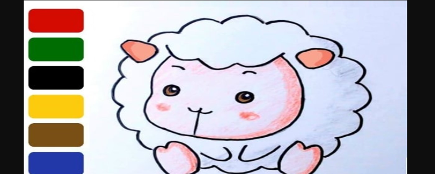 Baby Sheep Coloring Book Game marquee promo image
