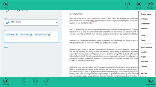 GroupMail Touch screenshot 5