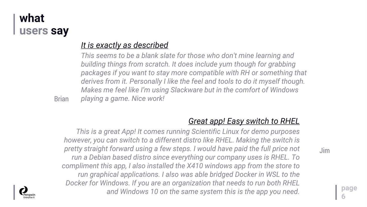 #6. Pengwin Enterprise 8 (Windows) От: Whitewater Foundry