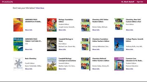 Pearson eText for Schools Screenshots 1