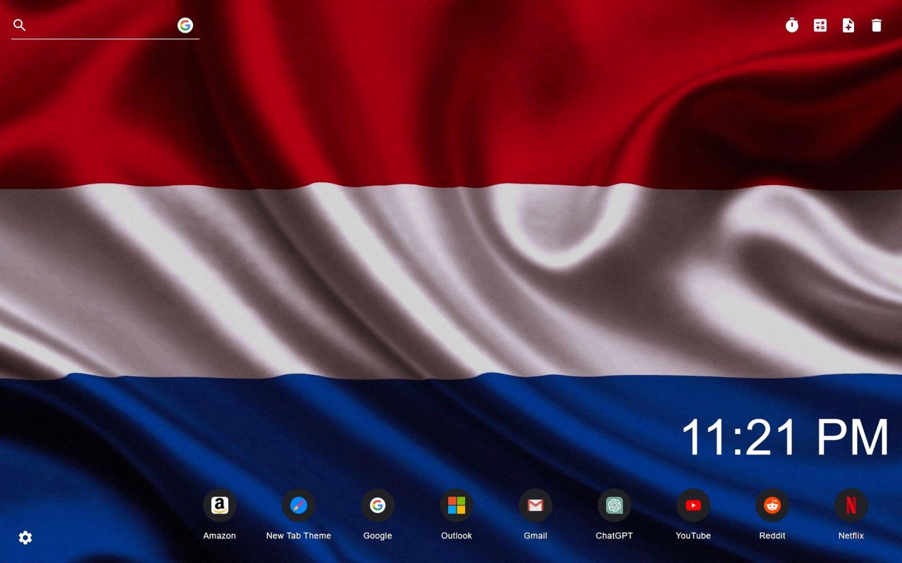Netherlands Flag Wallpaper New Tab