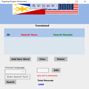 Tagalog/English Dictionary