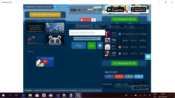 Deeeep.io - Play Deeeep Online in Fullscreen!