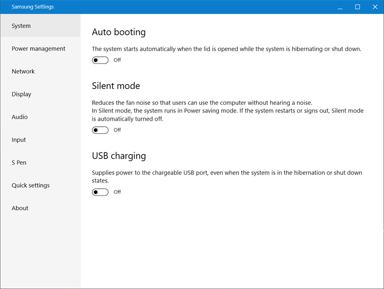 Samsung Settings 1.1 - PC - (Windows)