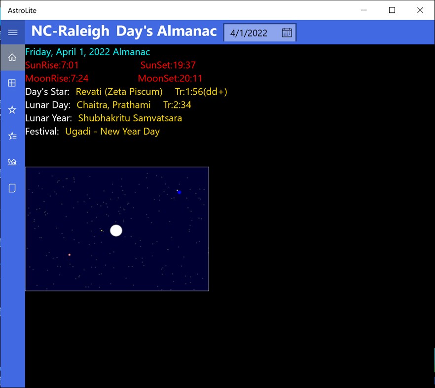 #1. AstroLite (Windows) Podle: Kaup Shenoy Associates