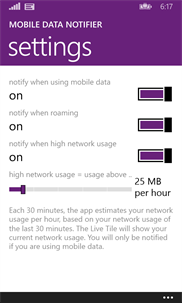 Mobile Data Notifier screenshot 1