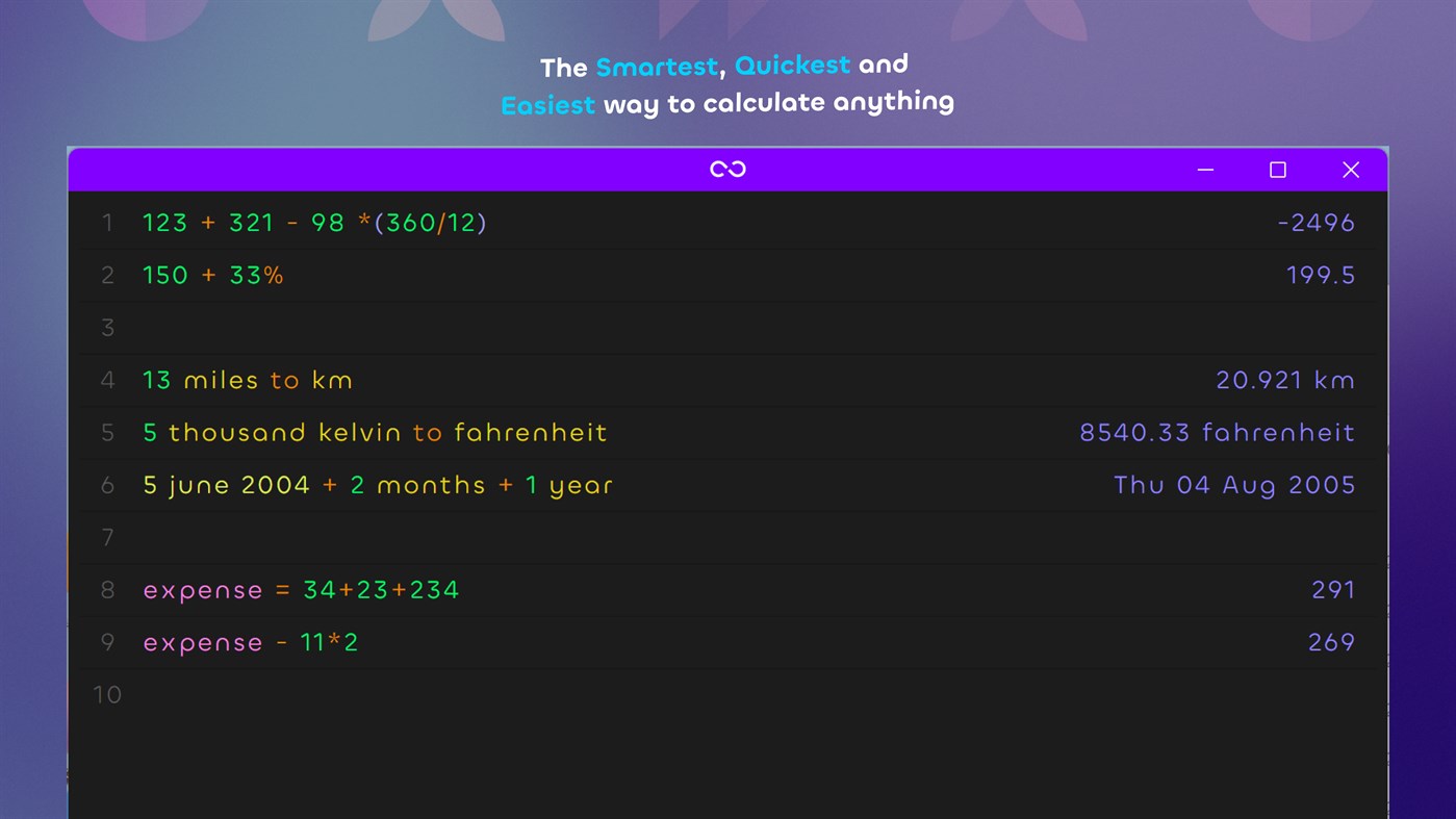 #1. Hissab - Calculator with Superpowers (Windows) Door: Rawbytes
