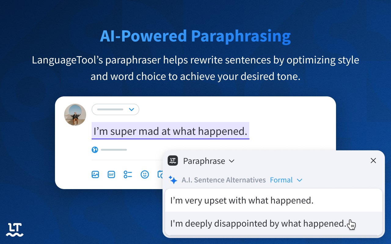 AI Grammar Checker & Paraphraser – LanguageTool
