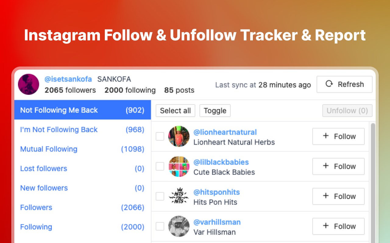 IG Tracker - Followers Unfollower Reports