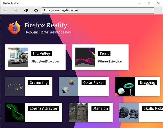 Firefox Reality screenshot