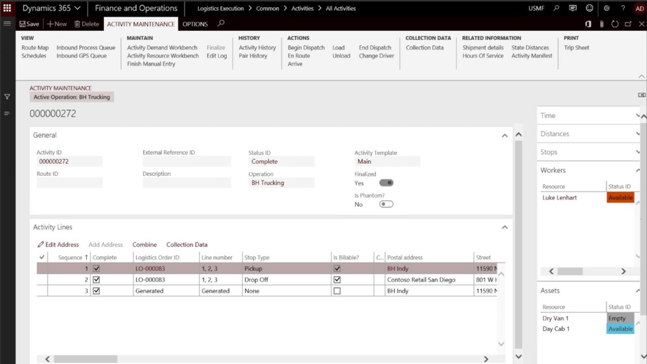 Snapshot 3 of Avanade Supply Chain Cloud - Transport