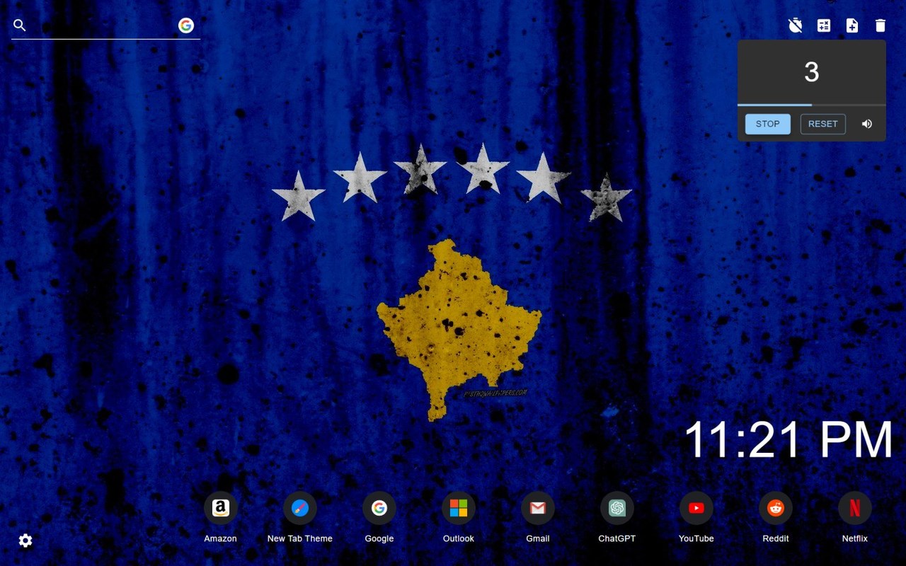 Kosovo Flag Wallpaper New Tab