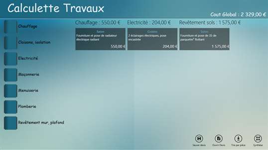 Calculette Travaux screenshot 1