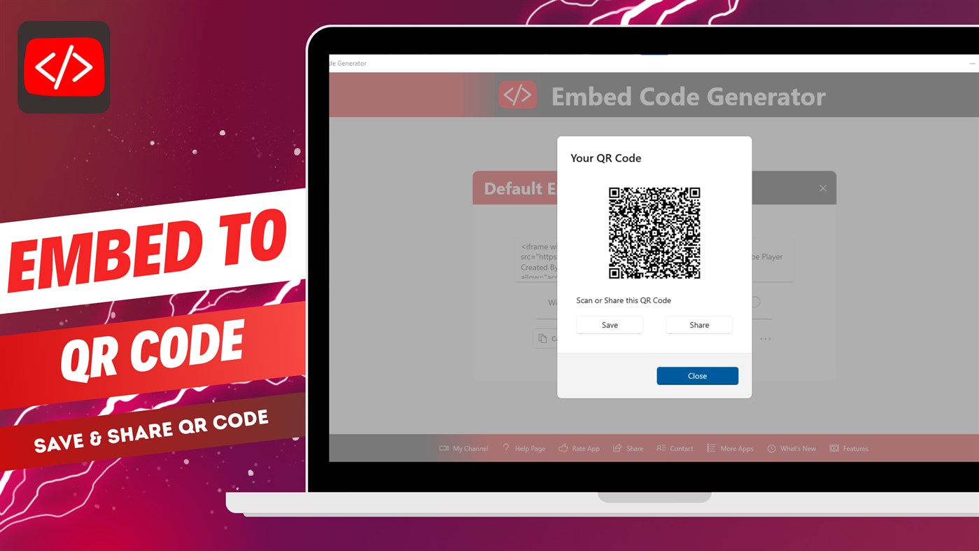 #7. Video Embed Code Generator – Embed HTML for Your Website (Windows) بواسطة: Demo Developers