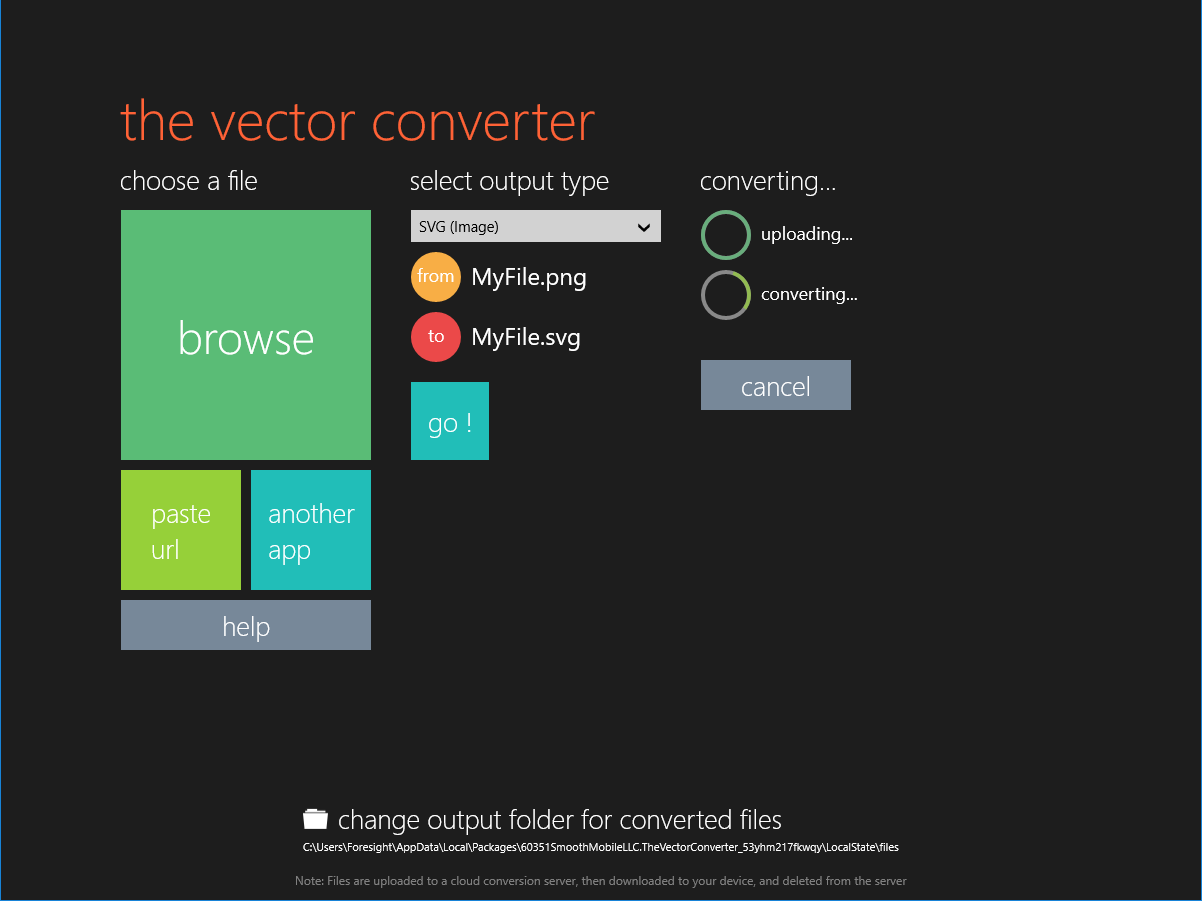 The Vector Converter for Windows 10