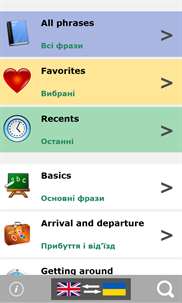Ukrainian Talking Phrasebook screenshot 1