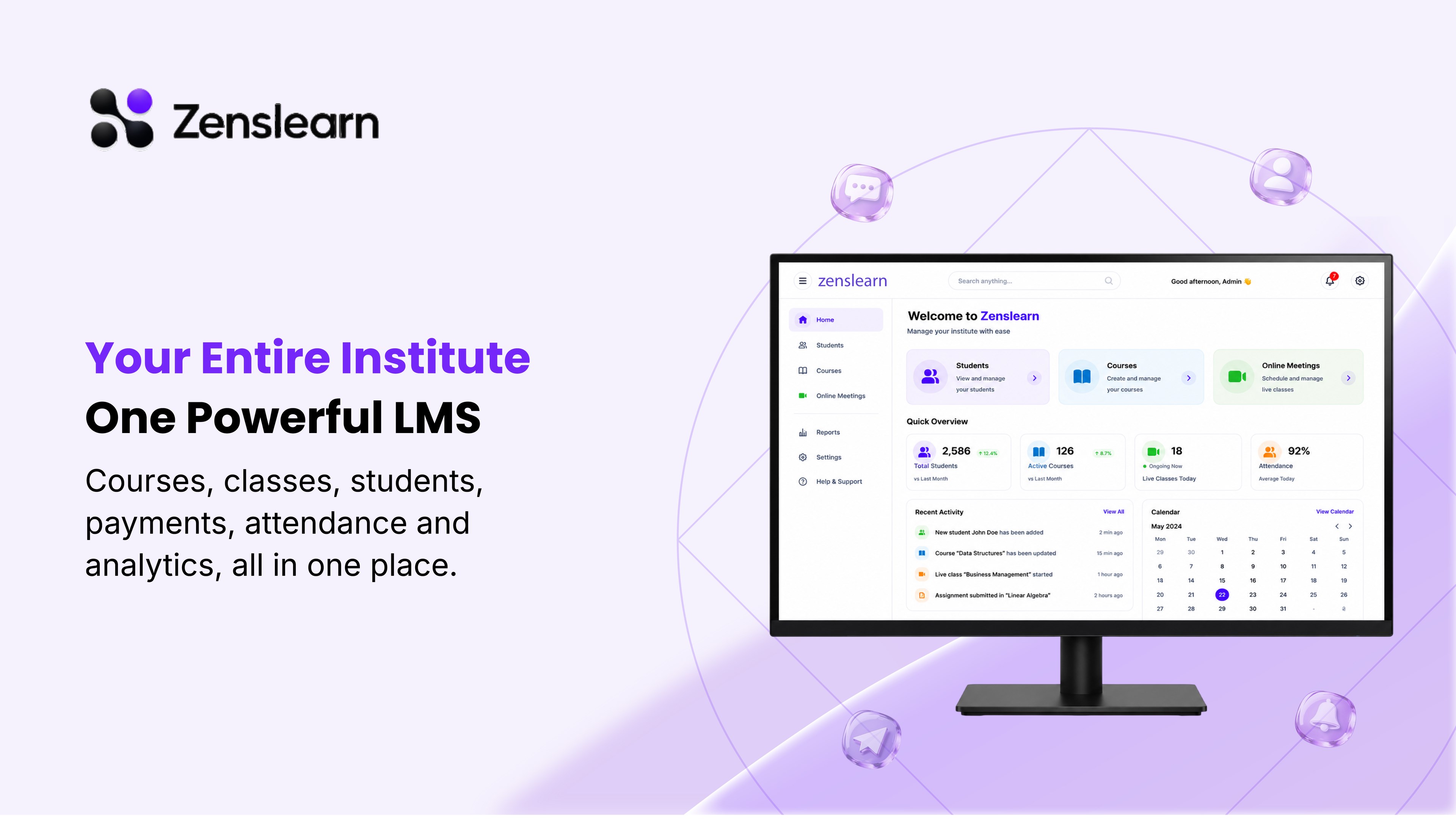 Zenslearn LMS screenshot