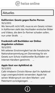 Heise RSS screenshot 2