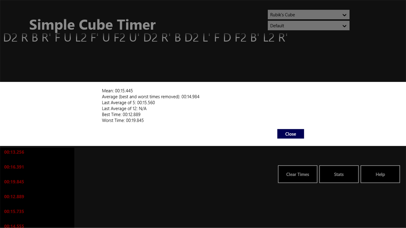 #4. Simple Cube Timer (Windows) By: Codernunk