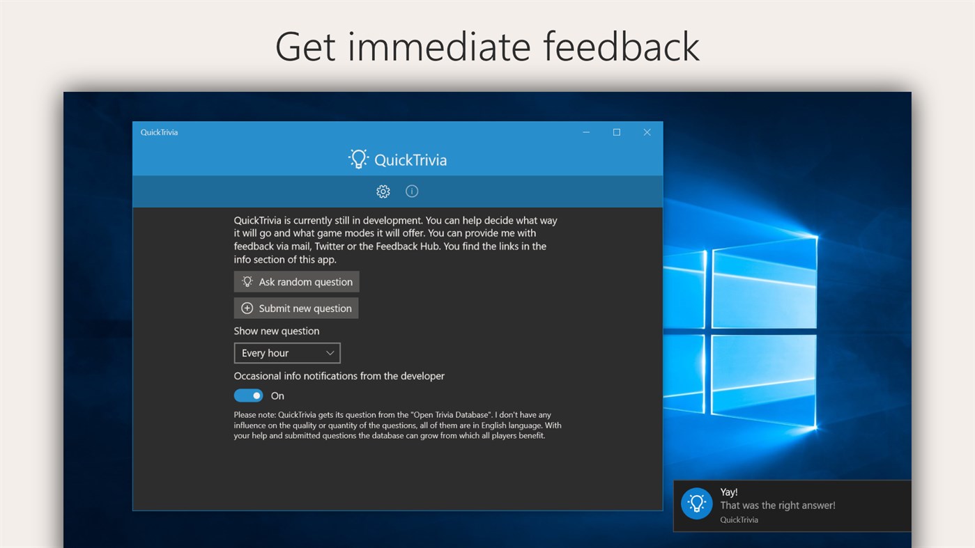 #3. QuickTrivia (Windows) 作者: T. Partl