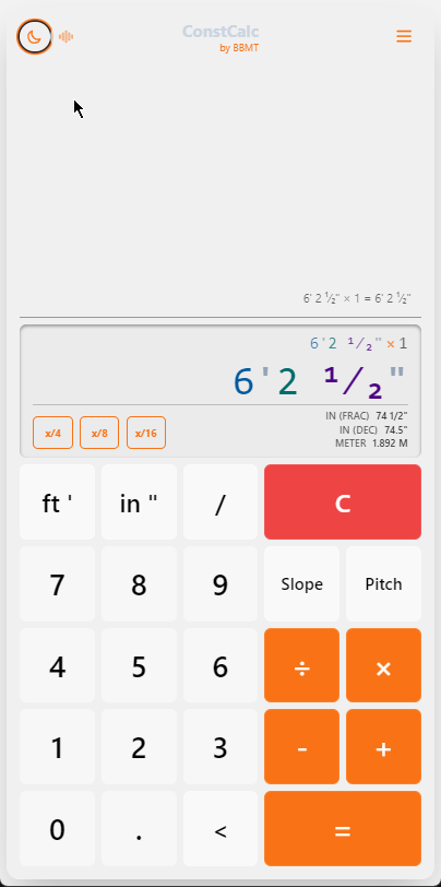 ConstCalc screenshot
