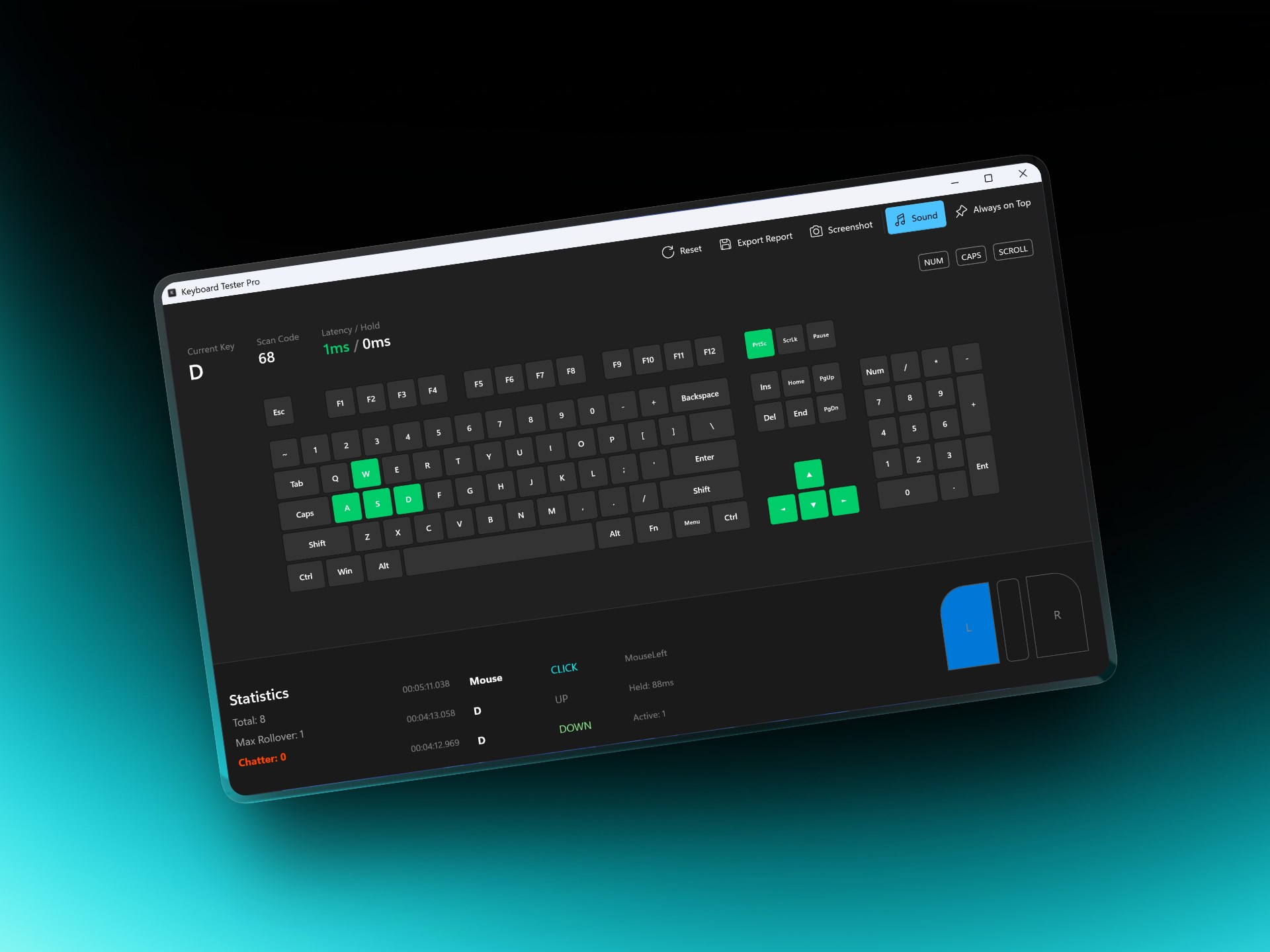 Keyboard Tester Pro screenshot