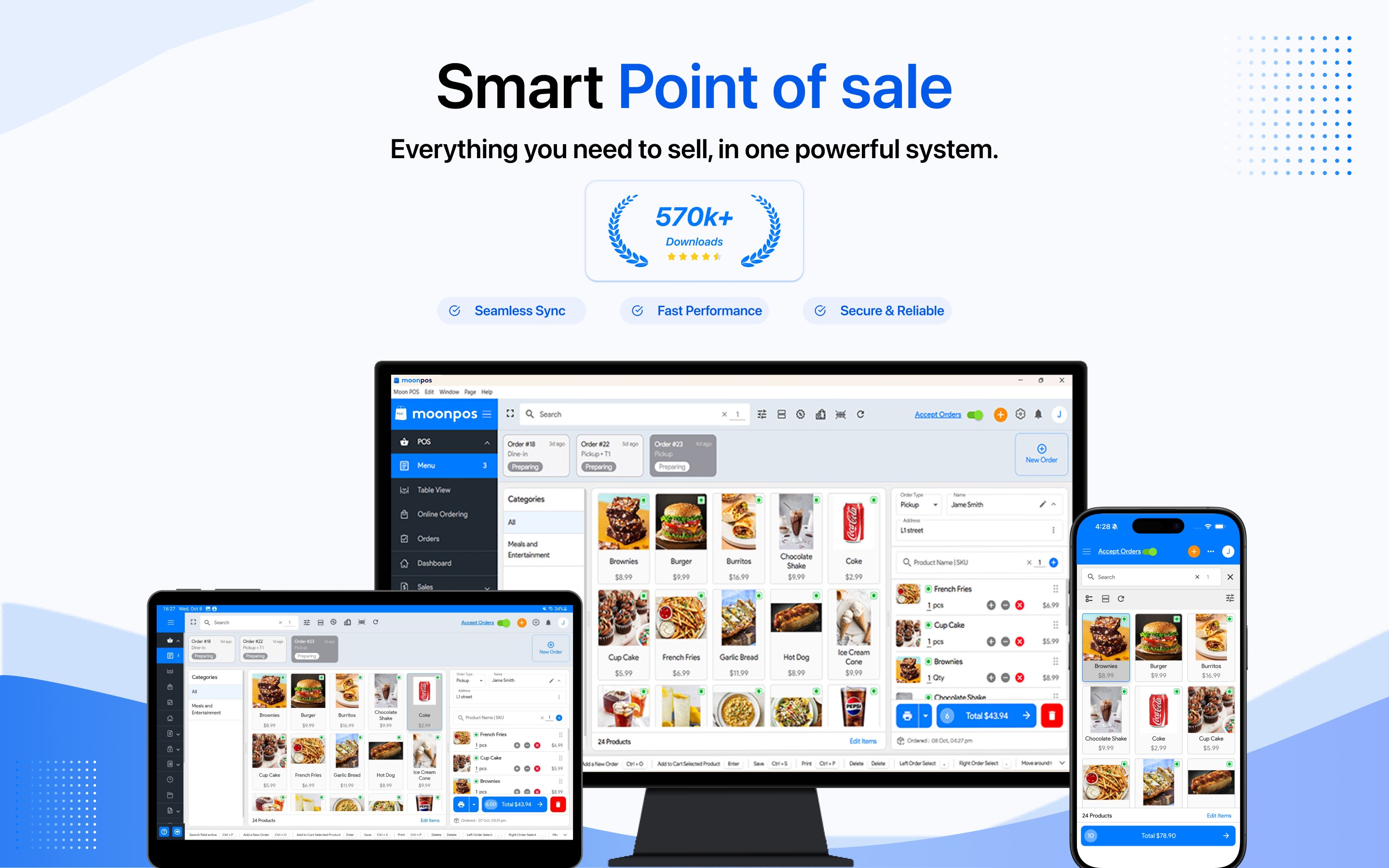 Point of Sale System for Small Business: Moon POS screenshot