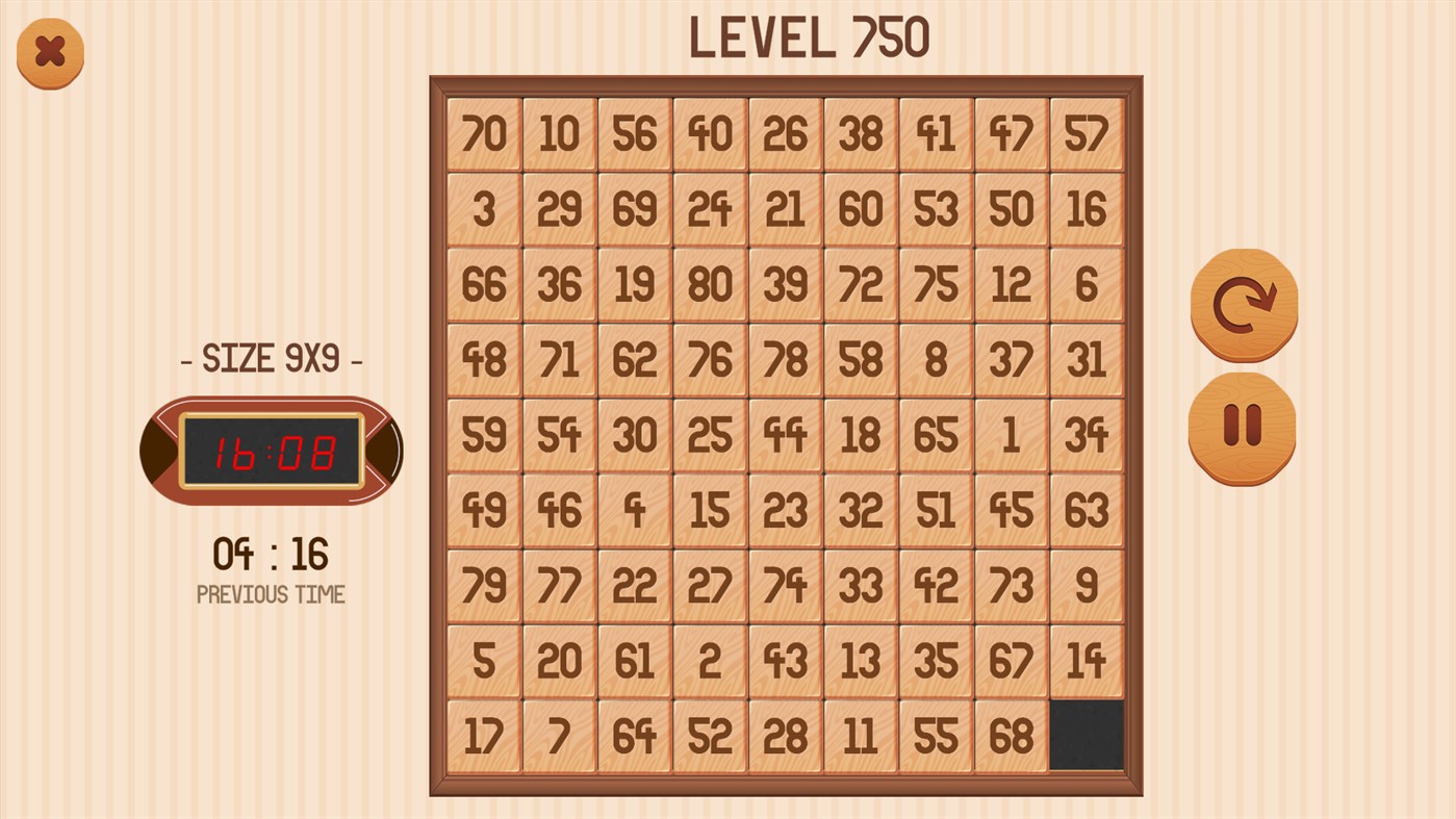 #8. Number Slide Puzzle (Windows) 作者: PandaSoftwares
