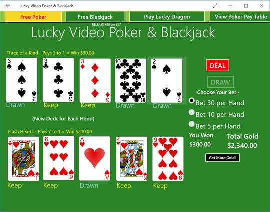 Lucky Video Poker & Blackjack screenshot 3