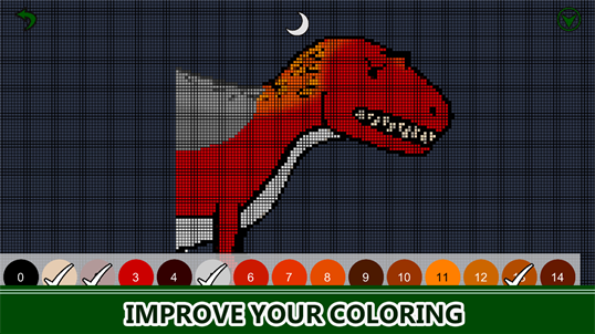 Dinosaur Color By Number - Pixel Art Coloring Book screenshot 2