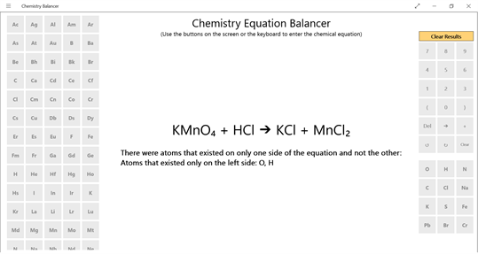 Chemistry Balancer screenshot 2