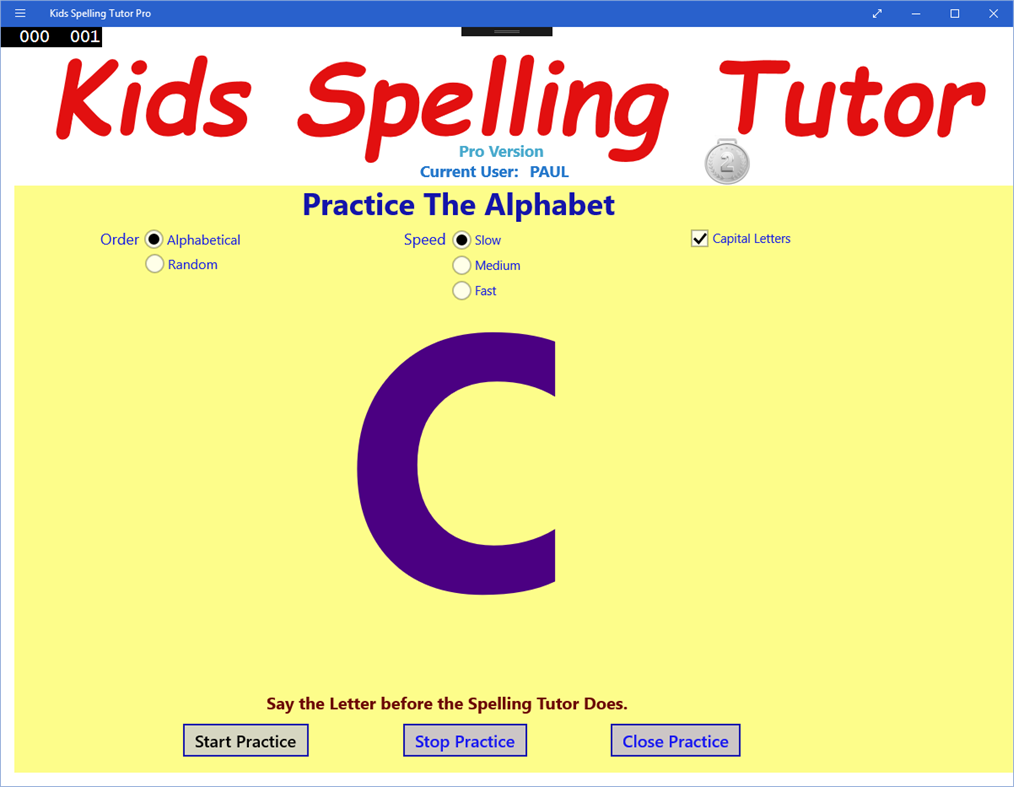 #5. Kids Spelling Tutor Pro (Windows) Podle: Paul Blackbourn