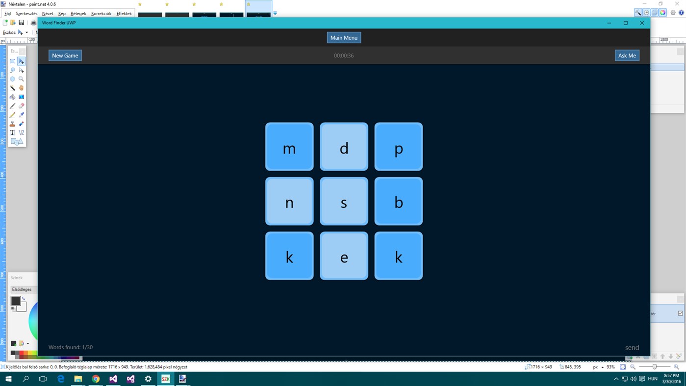 #5. Scrabble game UWP (Windows) Bởi: Tigyi János