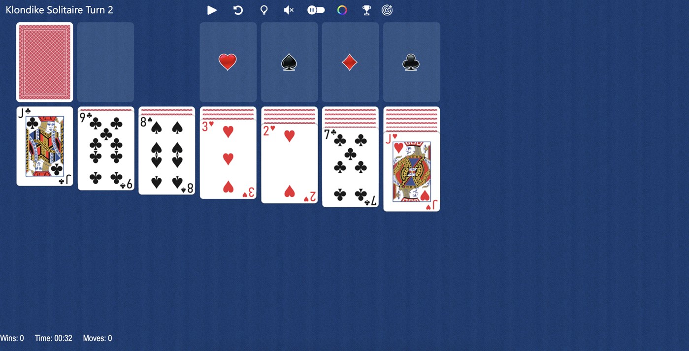 #2. Klondike Solitaire Turn 2 (Windows) 由: Solitairen