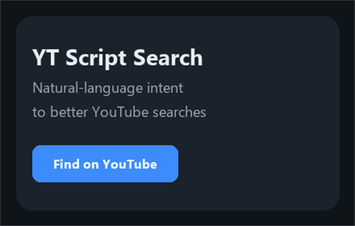 YT Script Search